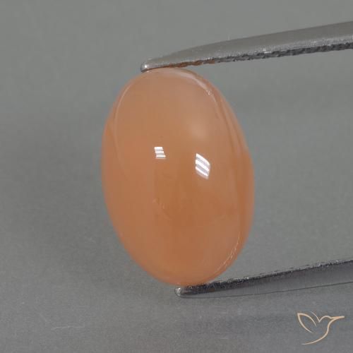 4.99ct Naturel Orange moyen Pierre de lune, ovale, Translucide