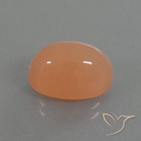 Pierre de lune Orange moyen naturelle ovale, 4.99 ct, Translucide