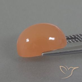 Pierre de lune Orange moyen naturelle ovale, 4.99 ct, Translucide