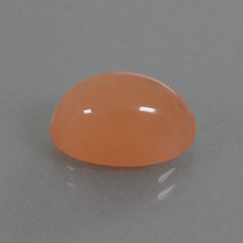 Pierre de Lune Pêche Orange naturelle Coupe ovale, 4.42 ct, Translucide