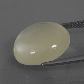 Pierre de lune jaune naturelle coupe roude, 14,39 ct, translucide