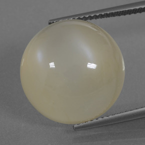 Pierre de Lune Jaune clair naturelle Coupe roude, 17.87 ct, Translucide