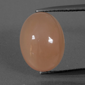 Pierre de Lune Pêche Orange naturelle Coupe ovale, 4.85 ct, Translucide