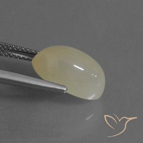 Pierre de lune Jaune clair naturelle ovale, 4.97 ct, Translucide