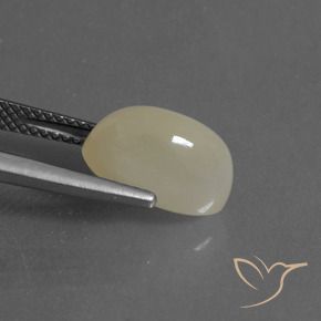 Pierre de lune Jaune clair naturelle ovale, 3.82 ct, Translucide