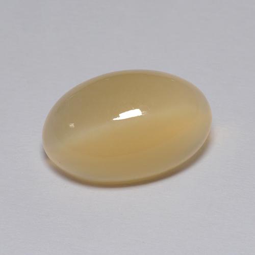 Pierre de lune marron naturelle coupe ovale, 4,30 ct, transparent