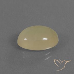 Pierre de lune Jaune clair naturelle ovale, 5.04 ct, Translucide