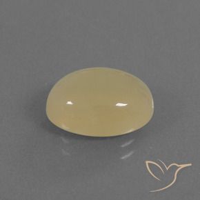 Pierre de lune Crème naturelle ovale, 5.04 ct, Translucide