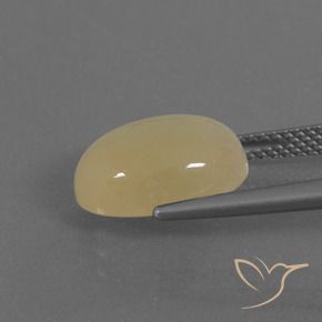 Pierre de lune Crème naturelle ovale, 5.04 ct, Translucide
