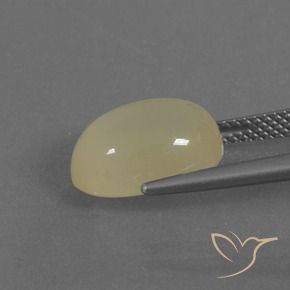 Pierre de lune Jaune clair naturelle ovale, 5.18 ct, Translucide