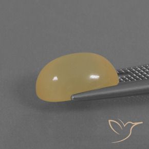 Pierre de lune Jaune Dijon naturelle ovale, 5.34 ct, Translucide