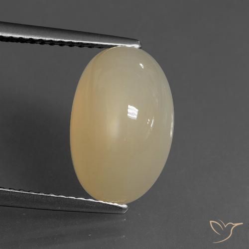 6.76ct Naturel Brun pâle Pierre de lune, ovale, Translucide