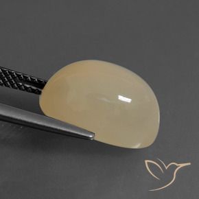 Pierre de lune Brun pâle naturelle ovale, 6.76 ct, Translucide
