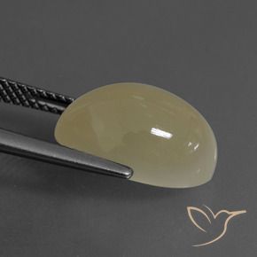 Pierre de lune Brun pâle naturelle ovale, 6.58 ct, Translucide