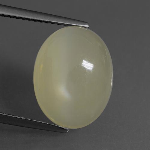 Pierre de lune marron naturelle coupe ovale, 6,67 ct, translucide