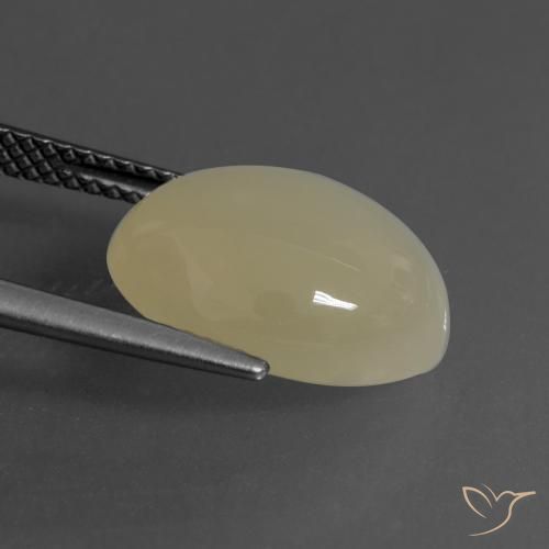 Pierre de lune Brun café léger naturelle ovale, 6.24 ct, Translucide