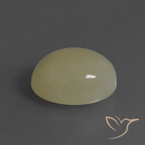 Pierre de lune Jaune moyen naturelle ovale, 6.39 ct, Translucide