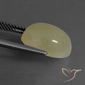 Pierre de lune Jaune moyen naturelle ovale, 6.39 ct, Translucide