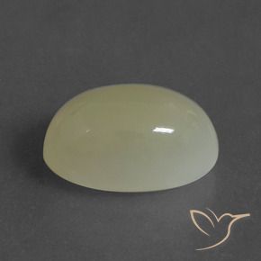 Pierre de lune Jaune verdâtre naturelle ovale, 7.00 ct, Translucide