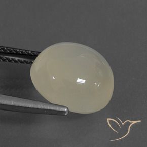 Pierre de lune Blanc chaud naturelle ovale, 7.05 ct, Translucide
