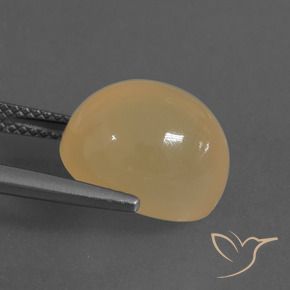 Pierre de lune doré naturelle coupe ovale, 8,64 ct, translucide