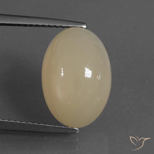 7.16ct Naturel Jaune clair Pierre de lune, ovale, Translucide