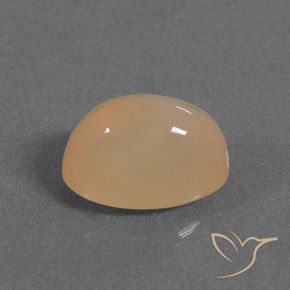 Pierre de lune Orange cantaloup naturelle ovale, 5.30 ct, Translucide