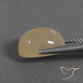 Pierre de lune Doré pêche léger naturelle ovale, 5.46 ct, Translucide