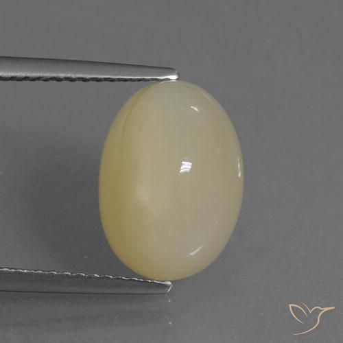 6.34ct Naturel Brun café léger Pierre de lune, ovale, Translucide