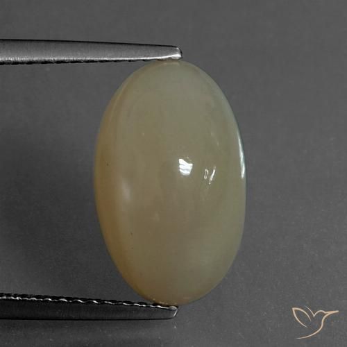 6.53ct Naturel Brun pâle Pierre de lune, ovale, Translucide