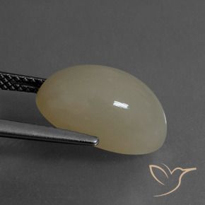 Pierre de lune Brun pâle naturelle ovale, 6.53 ct, Translucide
