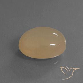 Pierre de lune Orange cantaloup naturelle ovale, 6.15 ct, Translucide