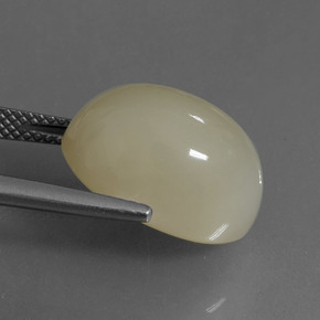 Pierre de Lune Crème naturelle Coupe ovale, 12.17 ct, Translucide