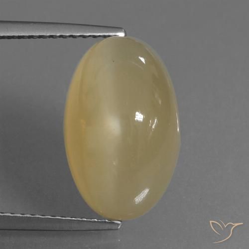 8.83ct Naturel Brun pâle Pierre de lune, ovale, Translucide