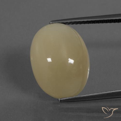 11.29ct Naturel Brun moyen-léger Pierre de lune, ovale, Translucide