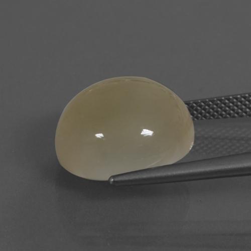 Pierre de lune doré léger naturelle coupe roude, 11,50 ct, translucide