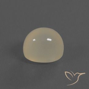 Pierre de lune Blanc perle naturelle ovale, 4.84 ct, Translucide