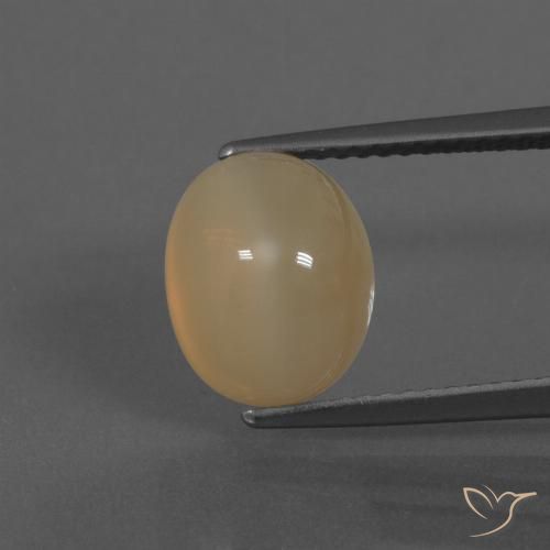 4.72ct Naturel Or-orange moyen Pierre de lune, ovale, Translucide