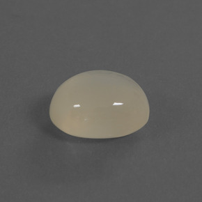Pierre de Lune Blanc crème naturelle Coupe ovale, 4.18 ct, Translucide