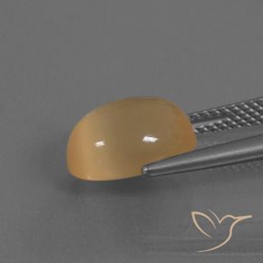Pierre de lune Orange crémeux naturelle ovale, 4.18 ct, Translucide
