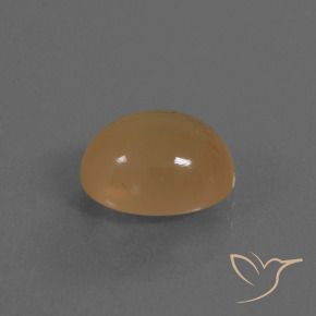 Pierre de lune Orange cantaloup naturelle ovale, 4.12 ct, Translucide