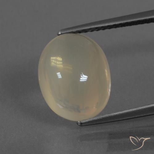 4.87ct Naturel Brun café léger Pierre de lune, ovale, Translucide