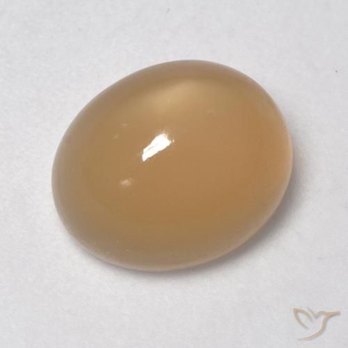 5.30ct Naturel Orange cantaloup Pierre de lune, ovale, Translucide
