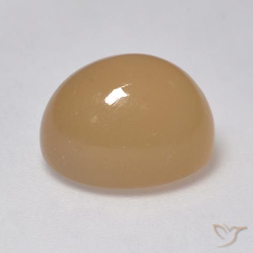 Pierre de lune Orange cantaloup naturelle ovale, 5.30 ct, Translucide