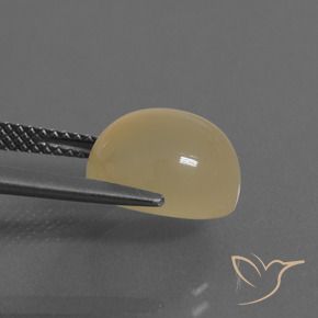 Pierre de lune Jaune clair naturelle ovale, 5.66 ct, Translucide