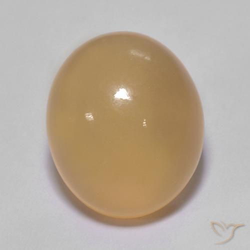 5.01ct Naturel Or-orange moyen Pierre de lune, ovale, Translucide