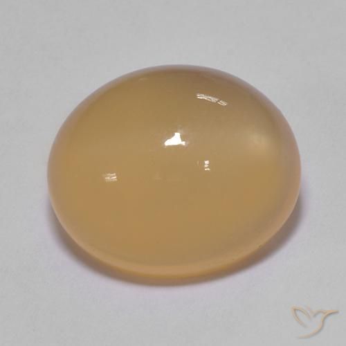 Pierre de lune Or-orange moyen naturelle ovale, 5.01 ct, Translucide