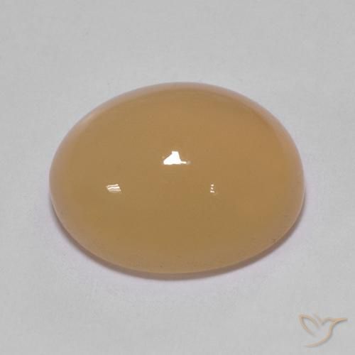 Pierre de lune Or-orange moyen naturelle ovale, 5.01 ct, Translucide
