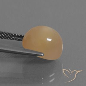 Pierre de lune Orange-or naturelle ovale, 5.32 ct, Translucide