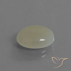 Pierre de lune Jaune verdâtre naturelle ovale, 4.28 ct, Translucide